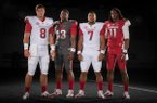 The University of Arkansas on Wednesday released images of its new football uniforms.