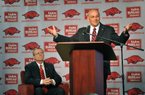 Arkansas football coach John L. Smith is making plans to declare bankruptcy. 