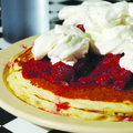 The strawberry short stack is a favorite at Antrim’s Pancake House in Lowell. 