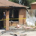 Firefighters work Thursday to extinguish a fire at a duplex at 678 W. Martha Drive in Fayetteville.
