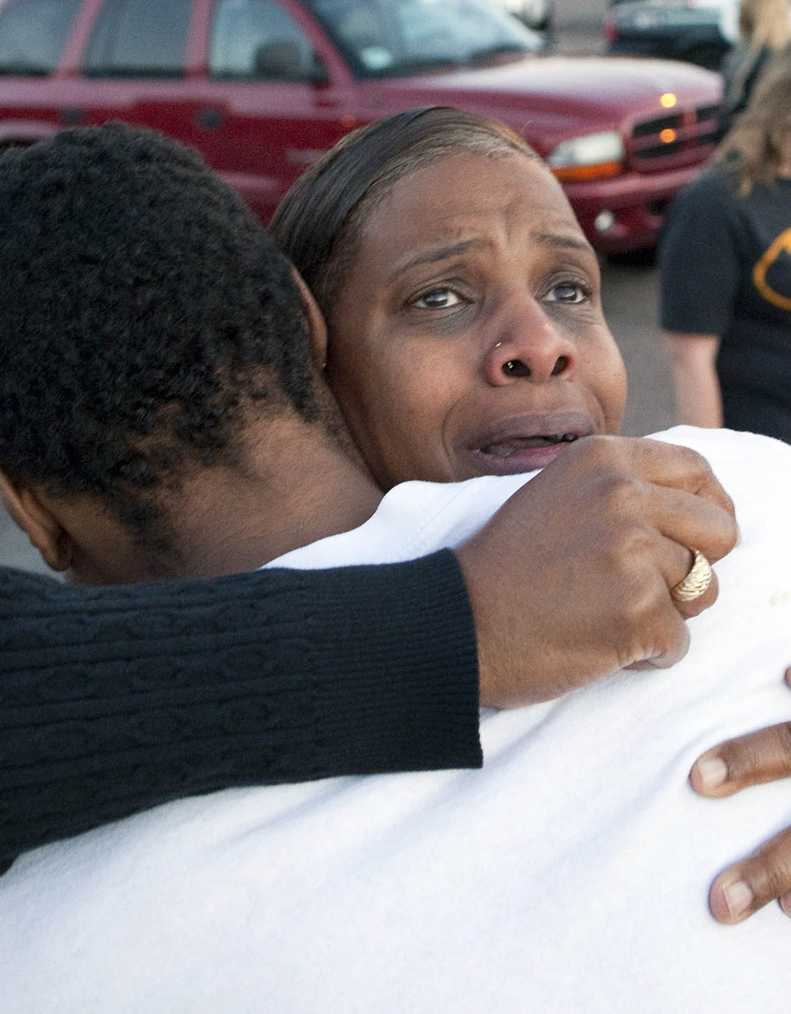 witnesses hugging