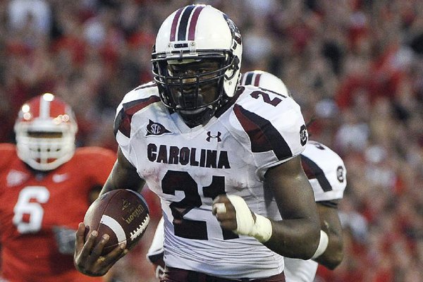 South Carolina running back Marcus Lattimore ran for 1,197 yards and 17 touchdowns during his freshman season in 2010, but his season ended early last year because of major knee surgery. 