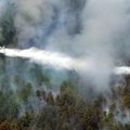 FILE - An Arkansas Forestry Commission single-engine air tanker drops 800 gallons of firefighting fo...