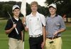 Bentonville’s Jack Robertson, 16, left, Jayson Jeffery, 17, and Wade Schaller, 15, are expected to be the leading players on this season’s Tigers golf team.