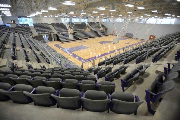 
                               
                                  Photo by Andy Shupe&mdash;
                               
                           
                           Officials walk through the gymnasium Thursday, Aug. 3, 2012, during a tour of the additions to the Fayetteville High School building.