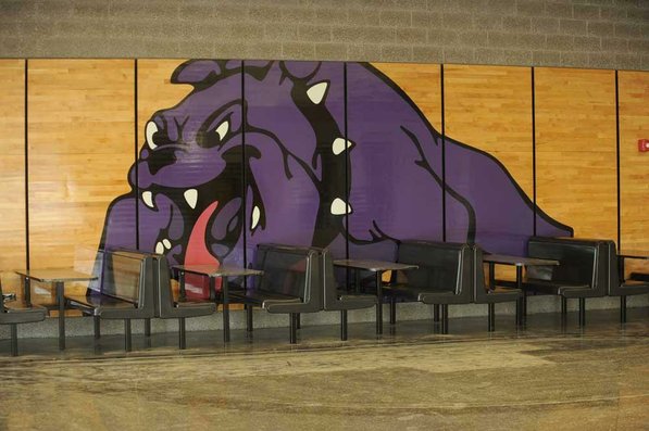 
                               
                                  Photo by Andy Shupe&mdash;
                               
                           
                           Officials walk through the cafeteria Thursday, Aug. 3, 2012, during a tour of the additions to the Fayetteville High School building.