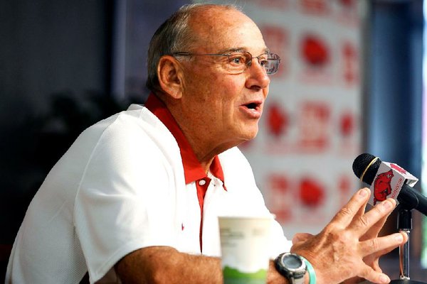 Arkansas Coach John L. Smith likes the depth the Razorbacks have up front on defense and the fact he believes the team can play a more fundamental defense and have opposing offenses earn yardage. 