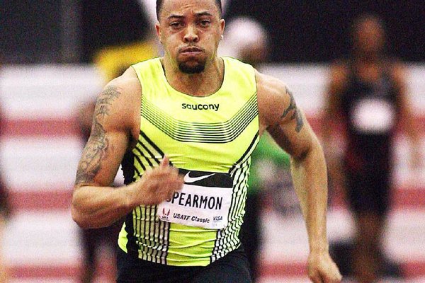 Wallace Spearmon (Arkansas Razorbacks, Fayetteville) will compete today in the first round of the 200 meters at the Olympics in London. Spearmon was disqualified at the 2008 Olympics in Beijing for stepping out of his lane. 