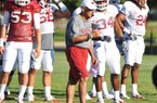 Razorbacks Coach John L. Smith has said the defensive line depth has been the best he has seen since he has been at Arkansas, and that it showed during Saturday’s scrimmage with sacks. 