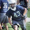 Blake Tucker of Springdale Har-Ber moved from linebacker to defensive end this season.