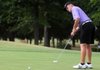 Matt Cole, a Fayetteville sophomore, putts during a golf match against Rogers on Wednesday at Lost Springs Golf and Athletic Club.