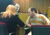 Nathan Chism, 32, speaks with his attorney Marianne Hudson before he was sentenced to 45 years in prison Wednesday.