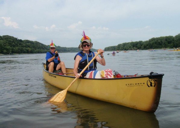
                           Thursday is always Crazy Hat Day on the Great River Rumble.       