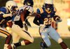 
North Little Rock's Altee Tenpenny runs through Conway defenders to score a touchdown during a scrimage game at North Little Rock High School Wednesday night.