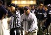 Coach Justin Kramer of LR Christian (R ) arguing a call of a completed pass made by the referee which gave CAC a first down at Warrior Field in Little Rock, Arkansas, 11-4-2011.