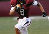 STAFF PHOTO SAMANTHA BAKER -- Springdale HIgh School's Deandre Murray runs the ball downfield Friday, Aug. 31, 2012 during the game against the Pioneers of Batesville High School for the season opener football game at Bulldog Stadium.