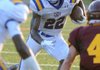 North Little Rock's Altee Tenpenny (22) runs the ball during the game at Lake Hamilton against Lake Hamilton on Friday, Aug. 31, 2012. (The Sentinel-Record/Mara Kuhn)