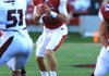 Arkansas quarterback Tyler Wilson suffered what the team described as “an injury above the shoulders” late in the first half. Coach John L. Smith did not offer a more detailed injury report after the game. 