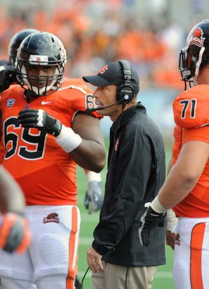 Oregon State Coach Mike Riley and the Beavers ate at In-N-Out after beating UCLA on Saturday night.