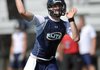 Charleston junior quarterback Ty Storey visited Arkansas Friday afternoon. 