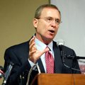 STAFF PHOTO JASON IVESTER -- University of Arkansas athletics director Jeff Long speaks on Wednesday...