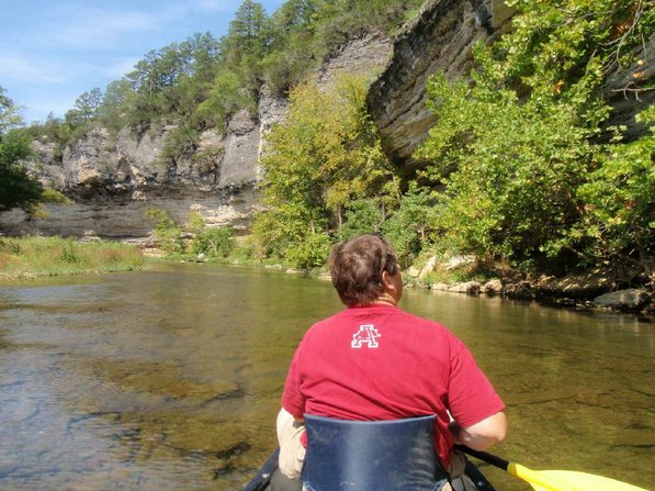 
                           Bland admires a War Eagle River bluff.