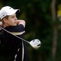 Bentonville High School junior Jack Robertson hits from the first tee on Tuesday, Aug. 28th, 2012, d...