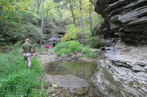 
                           Exploring along a creek.