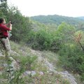 Mike Slay, from left, Chris Colclasure and Theo Witsell take in the view from a glade.
