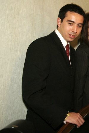 Jose Eduardo Moreira poses for photographers in Saltillo, Mexico, in October 2007.