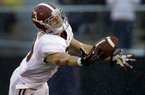 Alabama defensive back Vinnie Sunseri intercepts a pass during the first quarter of an NCAA college football game against Missouri Saturday, Oct. 13, 2012, in Columbia, Mo. (AP Photo/Jeff Roberson)
