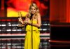 Claire Danes accepts the Emmy for best actress Sept. 23 for her role in Showtime’s Homeland. 