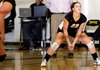 Kaleigh Witherspoon of Prairie Grove awaits a shot during their semifinal match Oct. 16 against Farmington during the 4A Northwest Conference tournament at Prairie Grove.