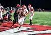 Dardanelle’s Geraldo Hernandez scored a touchdown in the Sand Lizards’ 19-14 victory over Maumelle on Friday night. 