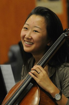 
                           Diane Wang is all smiles after the BHS orchestra finished a difficult piece of music.