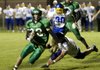 Special to NWA Media/David J. Beach -- Greenland's Raymond Douglass (22) runs against Mountainview Friday, Oct. 5, 2012 at Greenland High in Greenland.