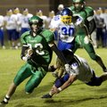 Raymond Douglass of Greenland carries the ball against Mountain View on Oct. 5 at Greenland. 