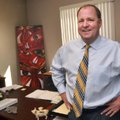 Chris Wyrick, the new director of the Razorback Foundation and is the only one who is not a former A...