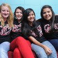 Breanna Boyd, 15, from left, Kaitlin Ahrens, 15, Tasfia Jahangir, 14, and Esmeralda Martinez, 14, me...