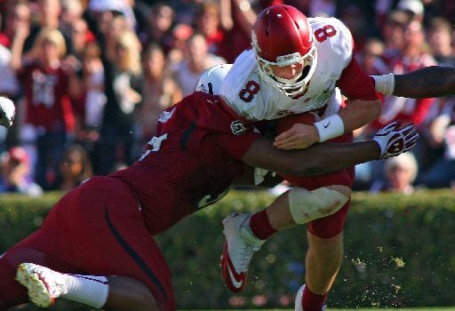 arkansas-democrat-gazettestephen-b-thornton-south-carolinas-aldrick-fordham-sacks-arkansas-qb-tyler-wilson-in-the-second-quarter-during-their-game-saturday-afternoon-in-south-carolina