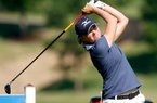 Arkansas Democrat-Gazette/JASON IVESTER --06/30/12-- Stacy Lewis hits from the 13th tee during the second round of the Wal-Mart NW Arkansas Championship at Pinnacle Country Club in Rogers on Saturday, June 30, 2012.