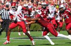 Cobi Hamilton (11) was named as one of 10 semifinalists for the Biletnikoff Award, given to college football’s top receiver. 