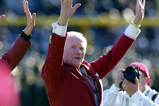 frank-broyles-is-recognized-prior-to-the-cotton-bowl-classic-on-jan-1-2008