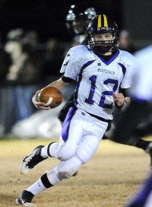 Mayflower quarterback Adam Dycus threw for 436 yards in last week’s Class 3A first-round playoff victory at Yellville-Summit, giving him 3,884 yards this season. Only Pulaski Academy’s Lawson Vassar (4,242) has more. 