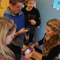 Mackenzie Harrell, from left, Collin Adams, Jared Dickey and Maddi McKinney, Kirksey Middle School s...