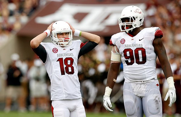 Arkansas kicker Zach Hocker leads the SEC in kickoff distance and touchbacks, but, by his own admission, is not having his best season. 