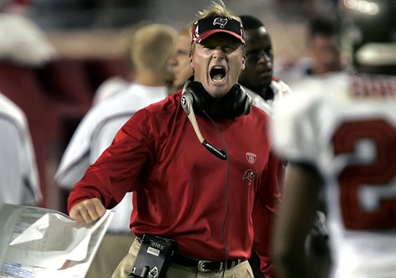 Jon Gruden continues to be associated with the Arkansas job. 