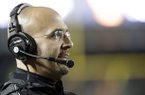 Vanderbilt head coach James Franklin watches in the fourth quarter of an NCAA college football game against Tennessee on Sunday, Nov. 18, 2012, in Nashville, Tenn. Vanderbilt won 41-18. (AP Photo/Mark Humphrey)