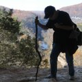 Lynn Muirhead of Hot Springs hikes the Goat Trail.