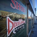 The old Dixieland shoe store on the corner of Walnut and 1st street in Rogers Wednesday morning.  Jo...